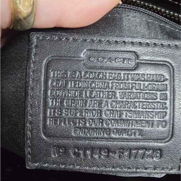 Coach East West Embossed Gallery Tote Black Patent‎ Leather w/ Scarf F17723 - Picture 11 of 16